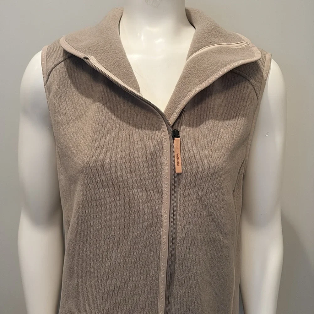 Indyeva Paleto III Vest Polartec Fleece in Tan Size L Large Cabincore Cozy Style